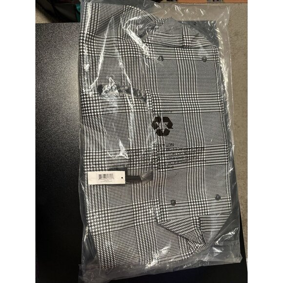 Lulu Dharma Black & White Plaid Frasier Weekender Bag Overnight Travel Tote NWT - Picture 3 of 4